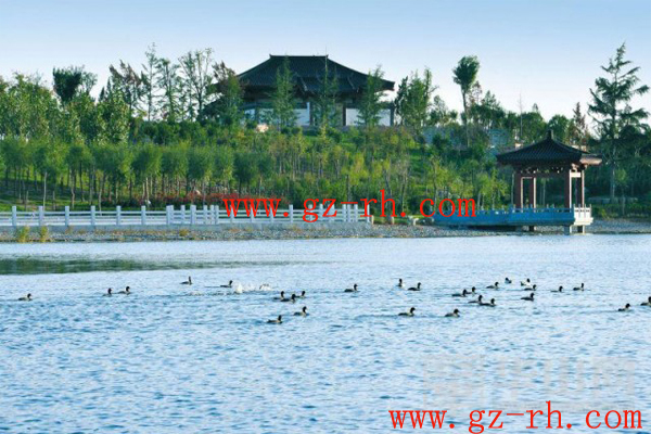 渭南蒲城卤阳湖生态公园投影项目